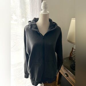 Adidas black zip hoodie sweatshirt